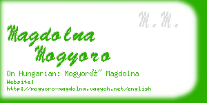 magdolna mogyoro business card